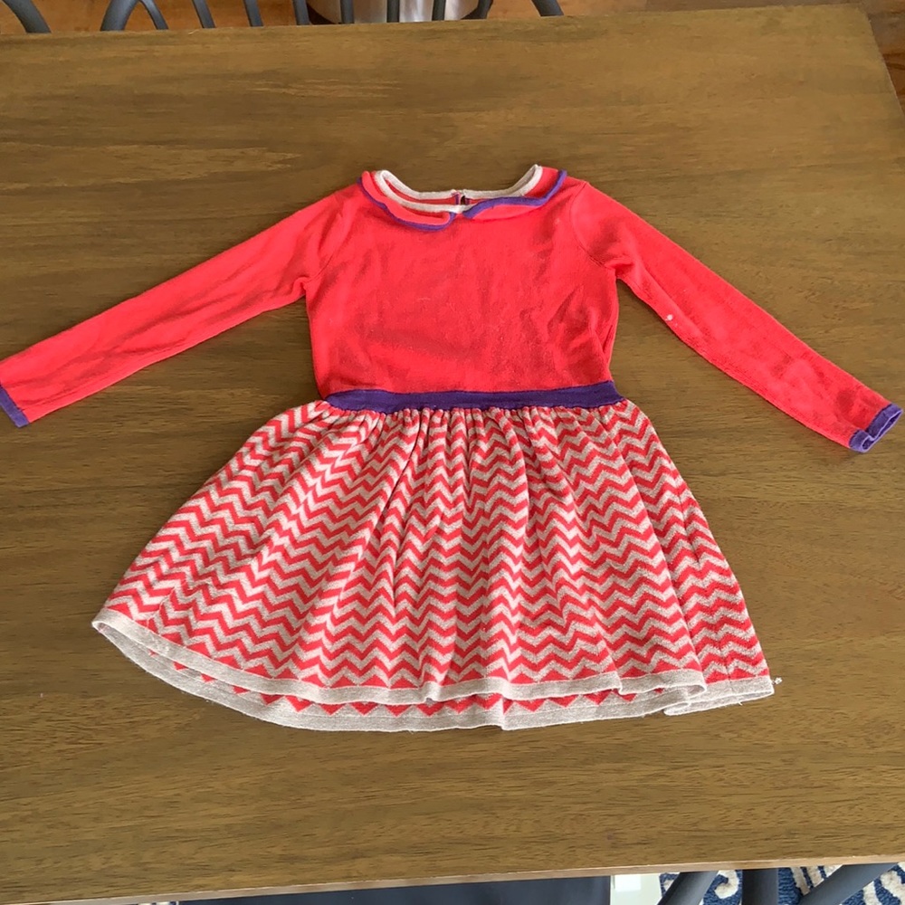 Girls long sleeve red dress